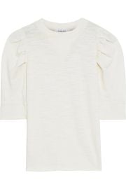 Frame Gathered Slub Cotton Top at The Outnet